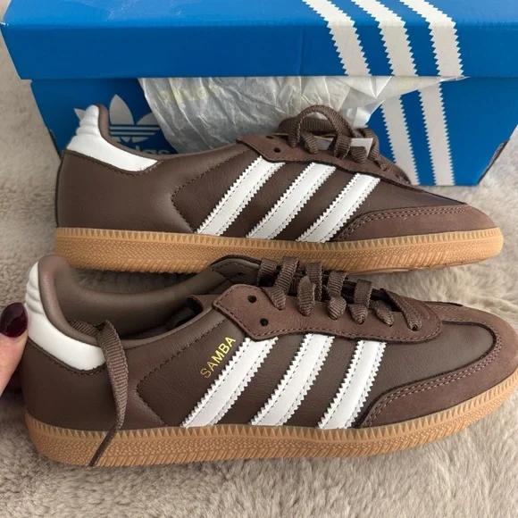 adidas Originals Samba OG Earth Strata Footwear White Gold (Women's) size 6 - Picture 2 of 8